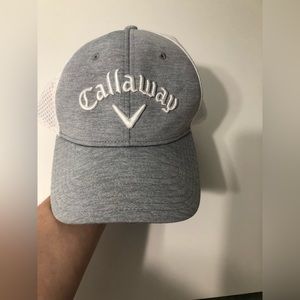 Callaway golf baseball odyssey hat flex‎ 100% polyester grey white